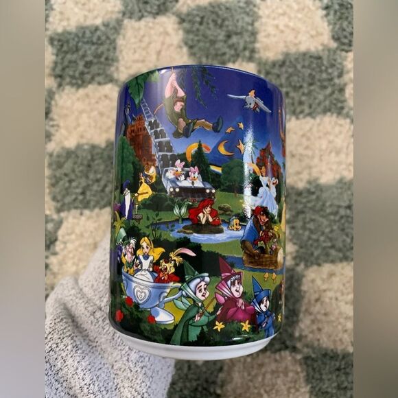 Disney Parks Tea Coffee Mug Multi Character Graphic Mug Blue White Multi Color - Picture 5 of 8